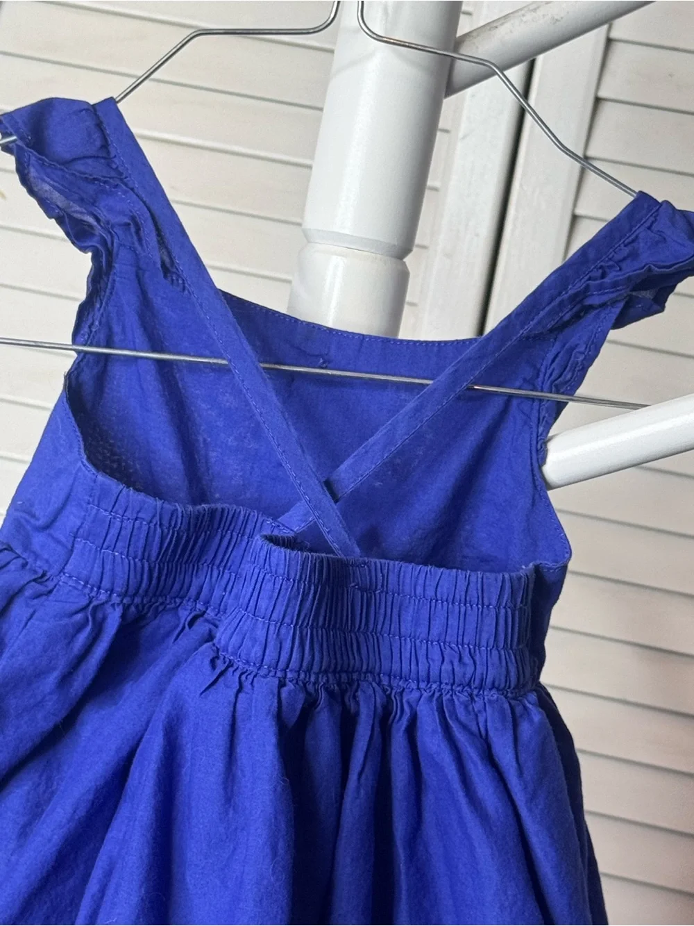 Gymboree Royal Blue Sundress with Rainbow, Sun & Cloud Appliqués
